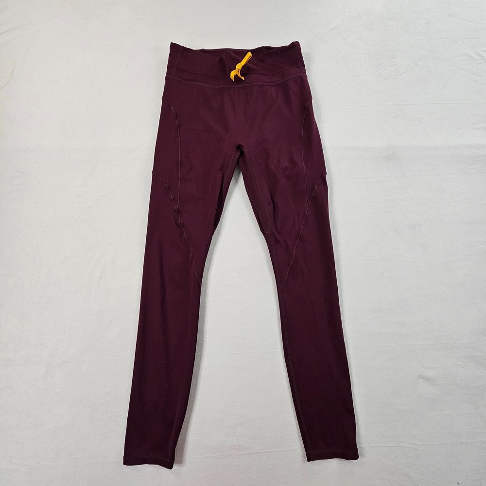 Fabletics Motion365 Leggings Womens M Burgundy High Rise Athletic Workout Pants